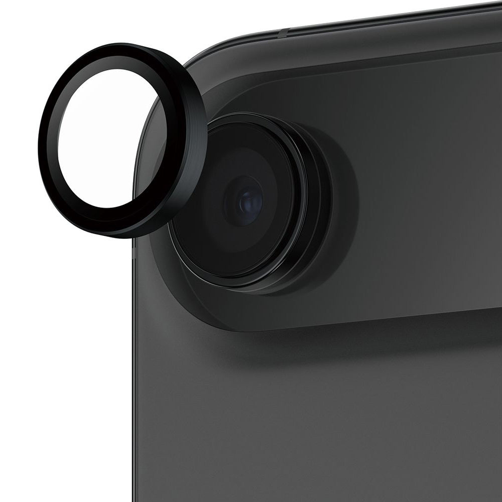Gehärtetes Glas mit Applikator für iPhone Air, PanzerGlass Hoops Camera, Transparent und Schwarz
