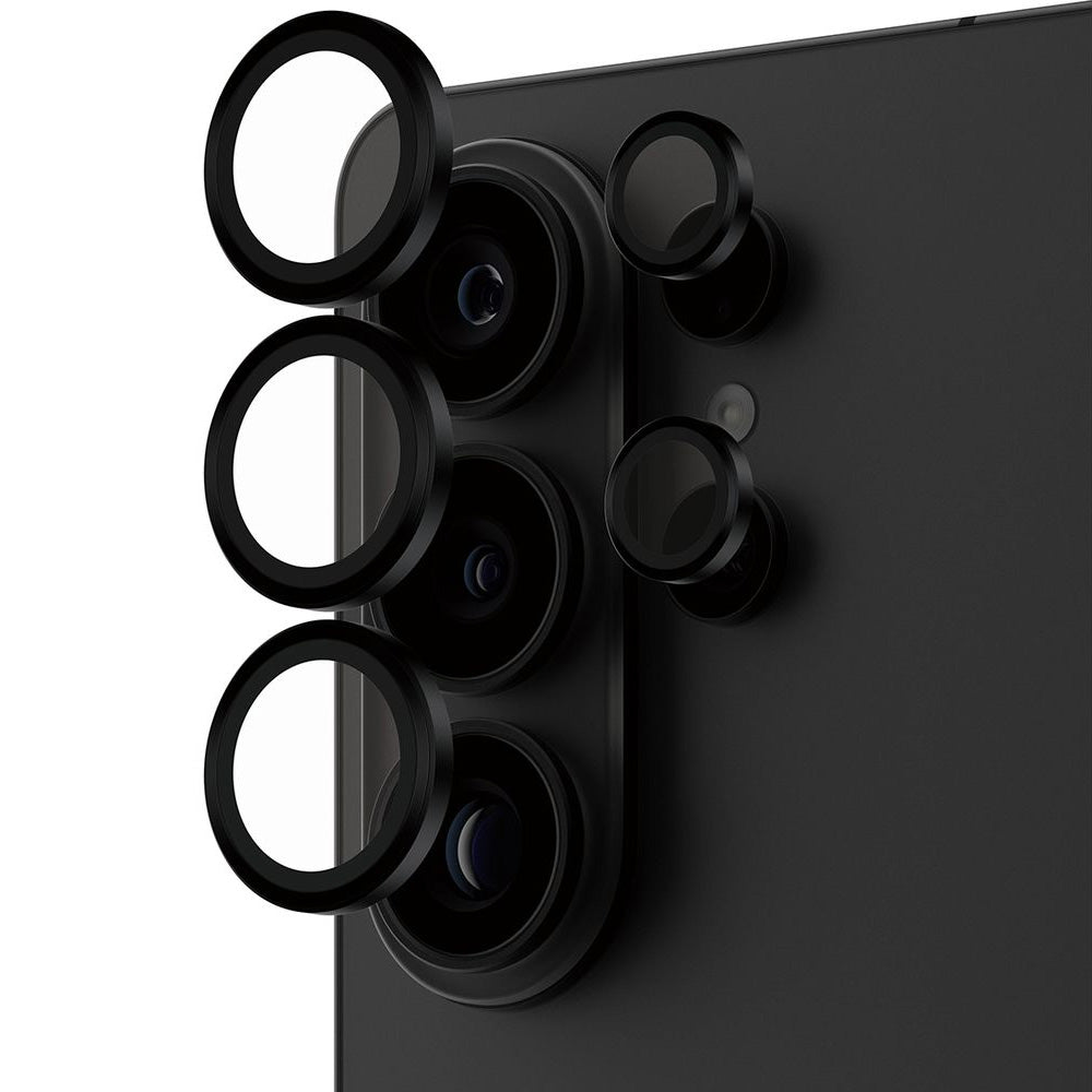 Gehärtetes Glas mit Applikator für Galaxy S26 Ultra, PanzerGlass Hoops Camera, Transparent-Schwarz
