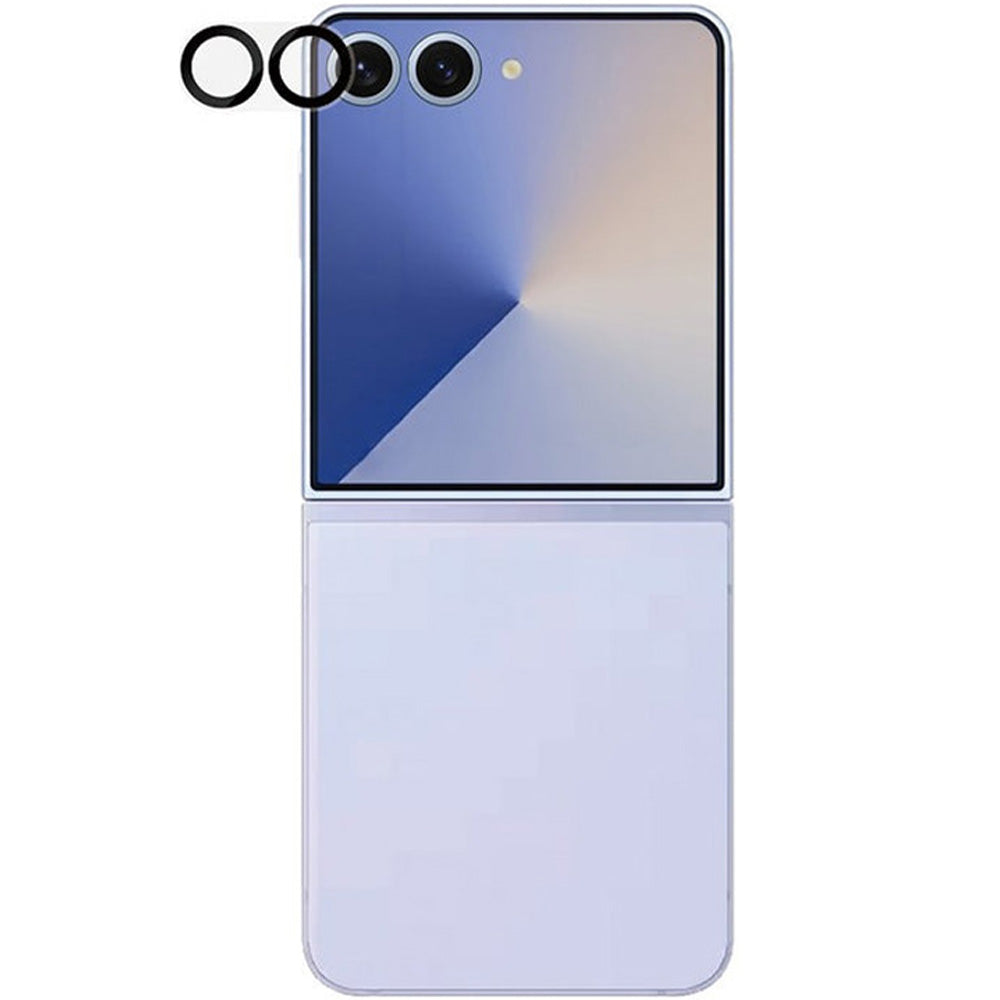 Gehärtetes Glas für die Kamera für Galaxy Z Flip7, PanzerGlass PicturePerfect Camera Lens Protector, Schwarz-Transparent