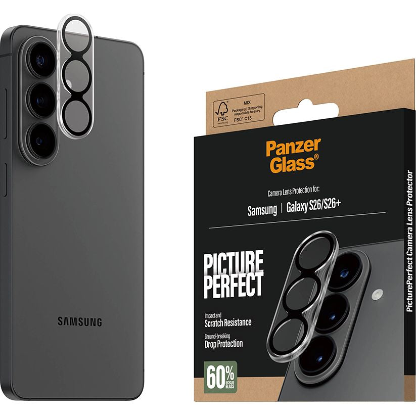 Gehärtetes Glas für Galaxy S26 Plus / S26, PanzerGlass PicturePerfect Camera Lens Protector, Transparent