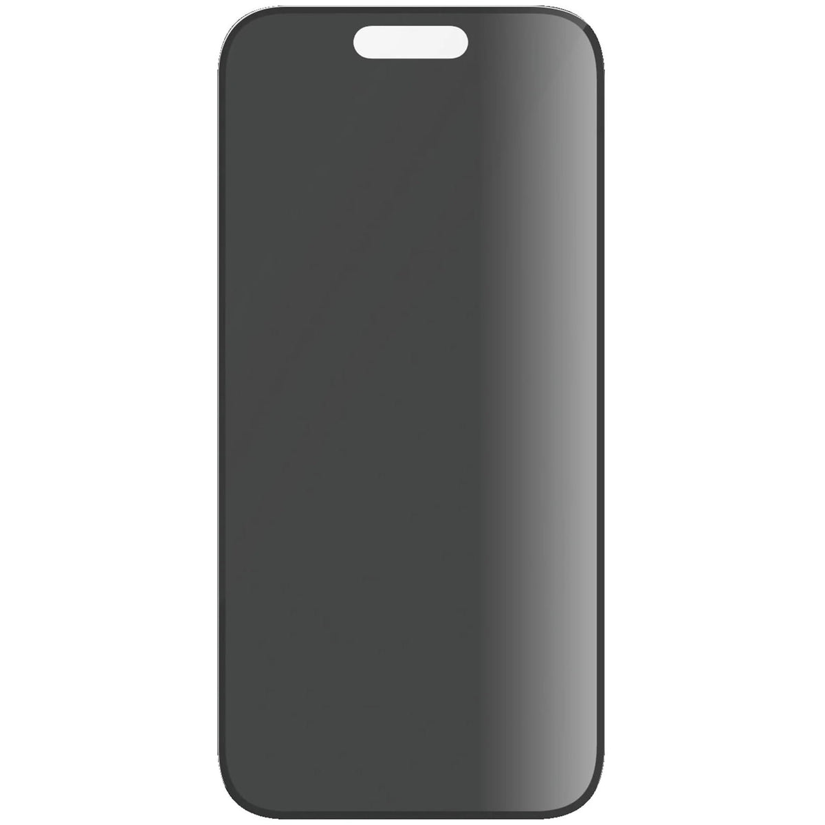 Gehärtetes Glas für das gesamte Display für iPhone 16 / iPhone 15, PanzerGlass Ultra-Wide Fit Privacy + EasyAligner, Getönte mit schwarzer Rahmen