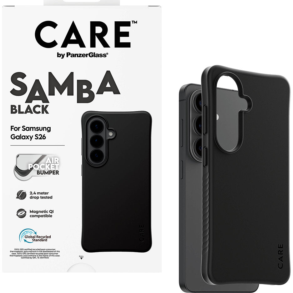 Handyhülle für Galaxy S26, CARE by PanzerGlass Samba Case mit MagSafe, Schwarz