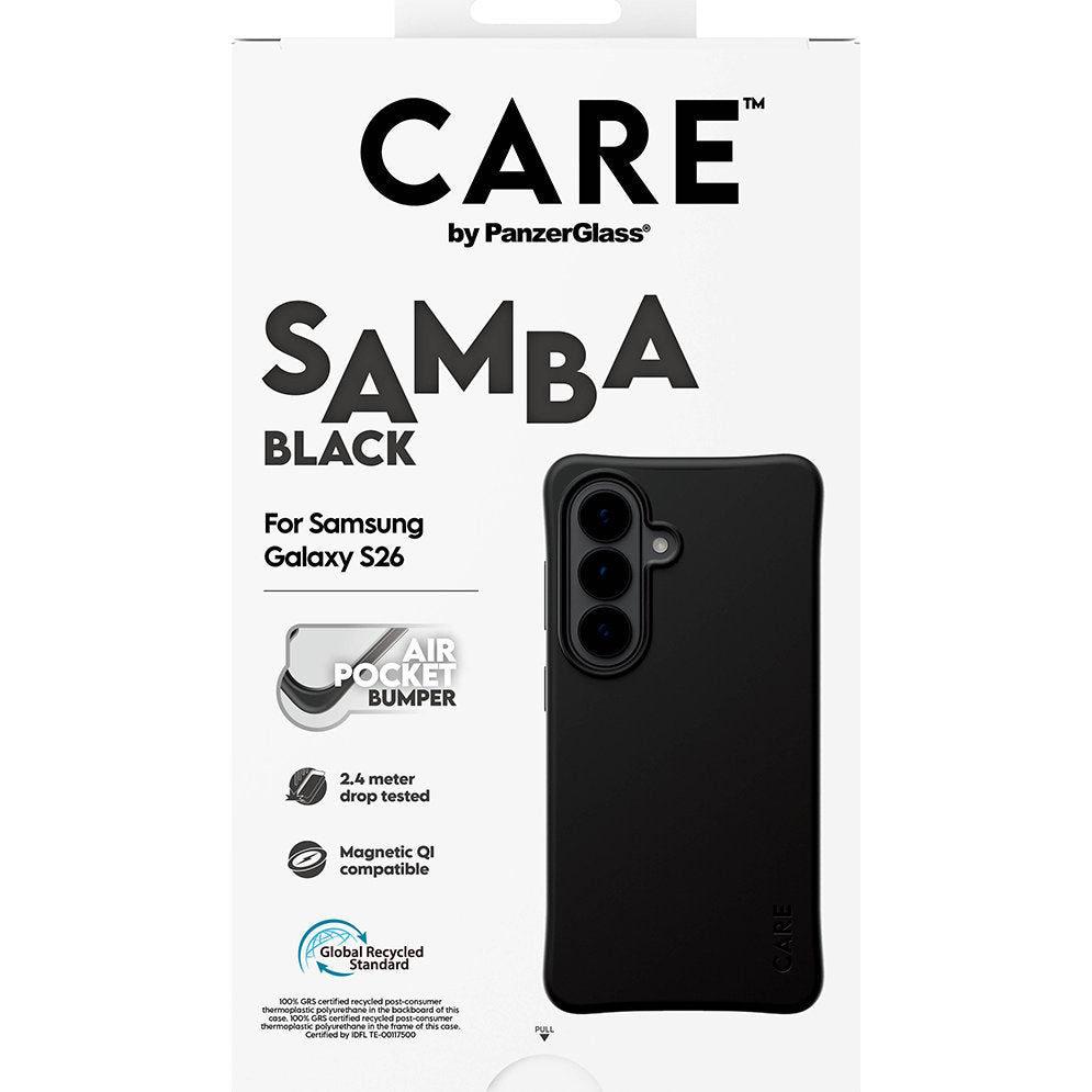 Handyhülle für Galaxy S26, CARE by PanzerGlass Samba Case mit MagSafe, Schwarz