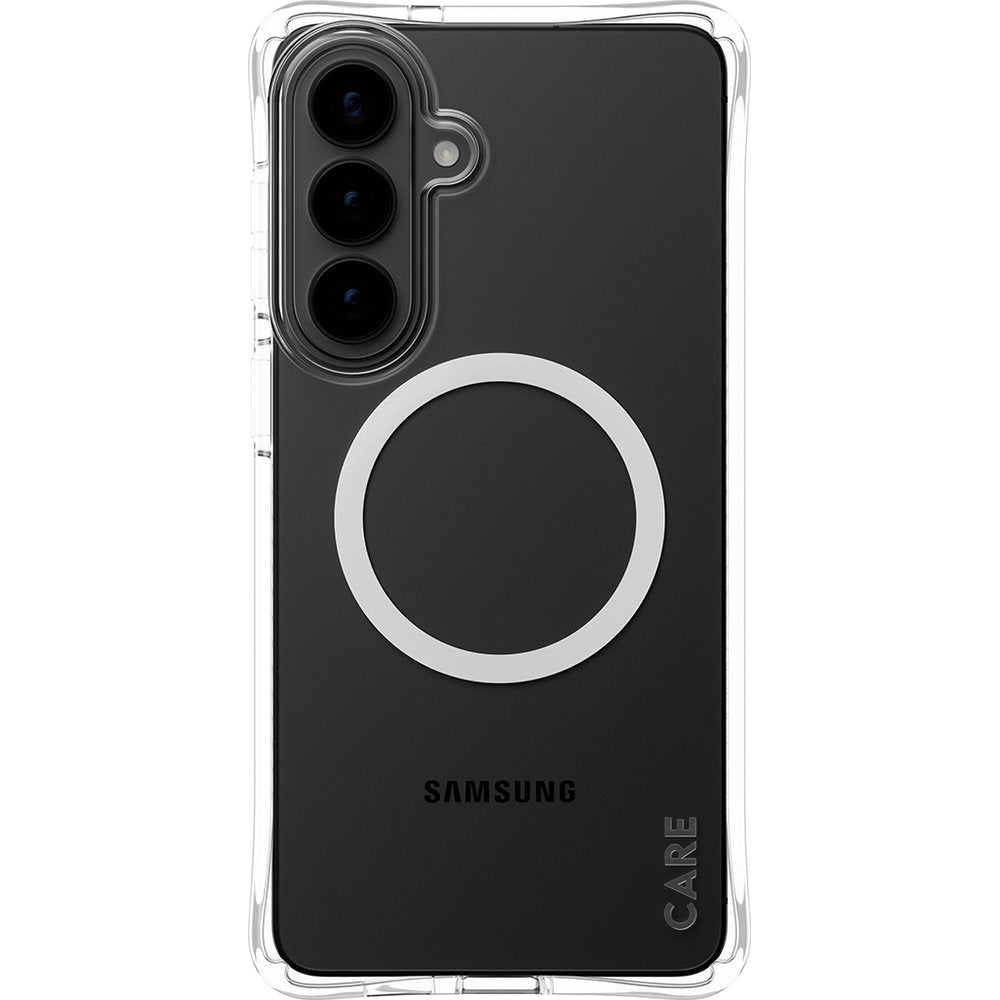 Handyhülle für Galaxy S26 Plus, CARE by PanzerGlass Samba Case mit MagSafe, Transparent und Weiß