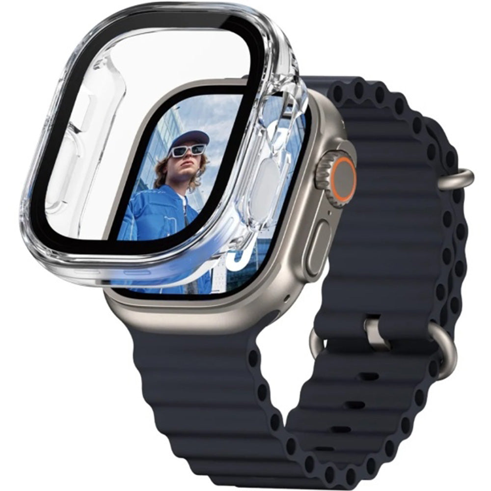 Schutzhülle mit Displayschutz für Apple Watch Ultra 4/3/2/1 49 mm, PanzerGlass Snappie Full Body, Transparent