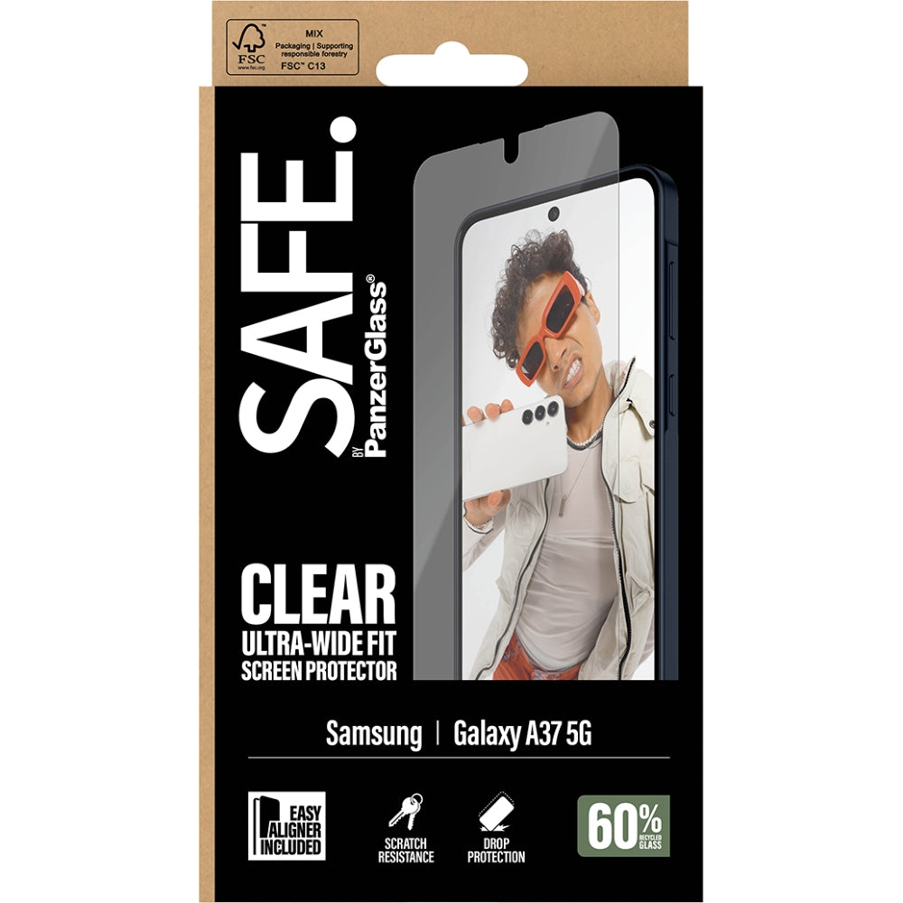 Gehärtetes Glas für Galaxy A37 5G, SAFE by PanzerGlass Ultra-Wide Fit
