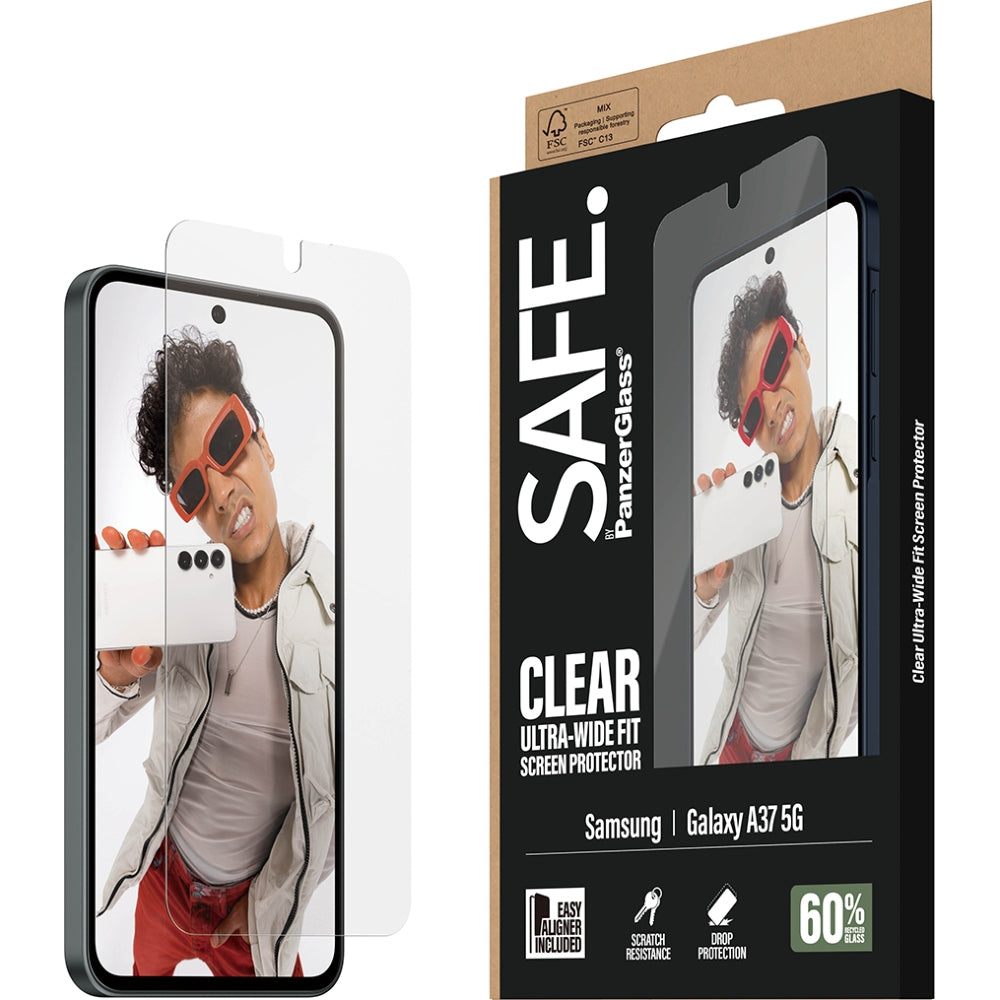 Gehärtetes Glas für Galaxy A37 5G, SAFE by PanzerGlass Ultra-Wide Fit
