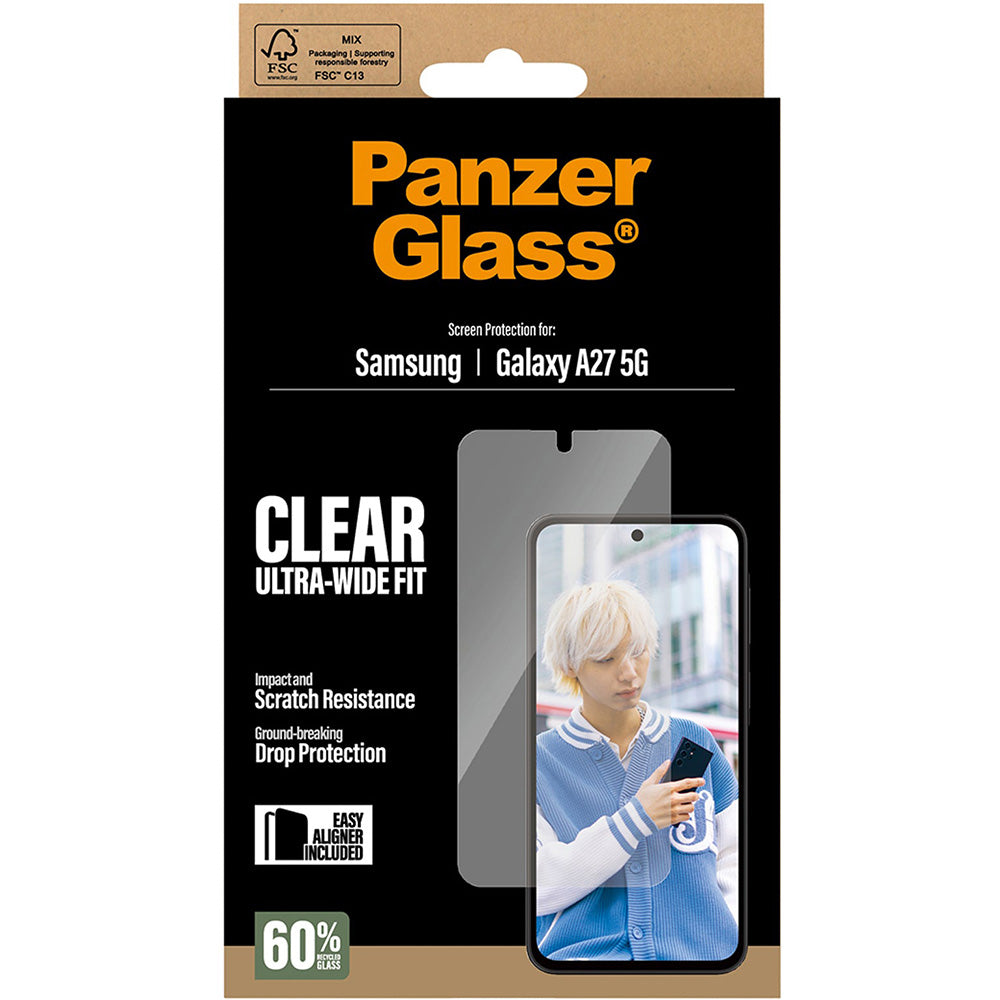Gehärtetes Glas mit Applikator für Galaxy A27 5G, PanzerGlass Ultra-Wide Fit, Transparent (6/6)