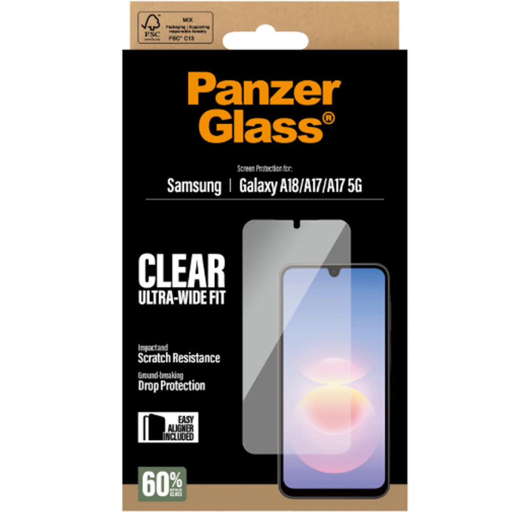 Schutzglas mit Applikator für Galaxy A17 5G / 4G, Galaxy A18 5G, PanzerGlass Ultra-Wide Fit Easy Aligner, Transparent (6/6)