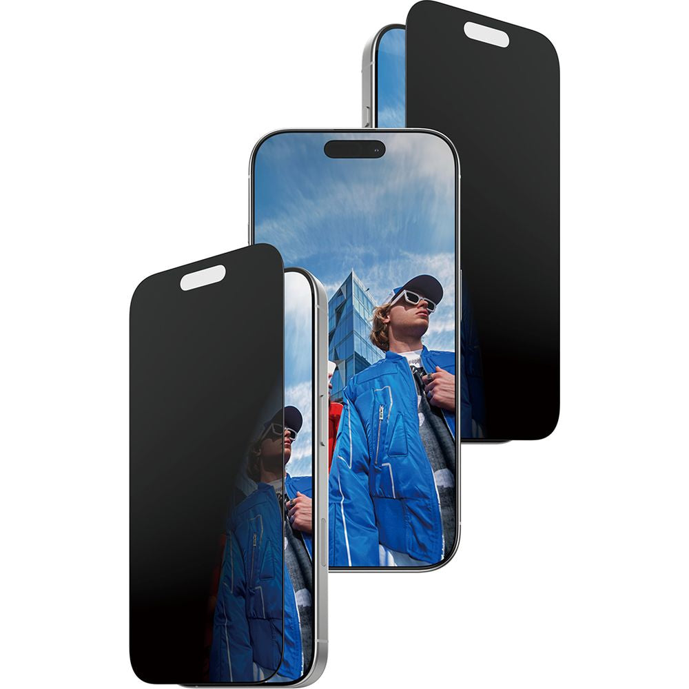 Sichtschutzglas mit Applikator für iPhone 17 / 16 Pro, PanzerGlass 2-way Privacy Ultra-Wide Fit Fastfit