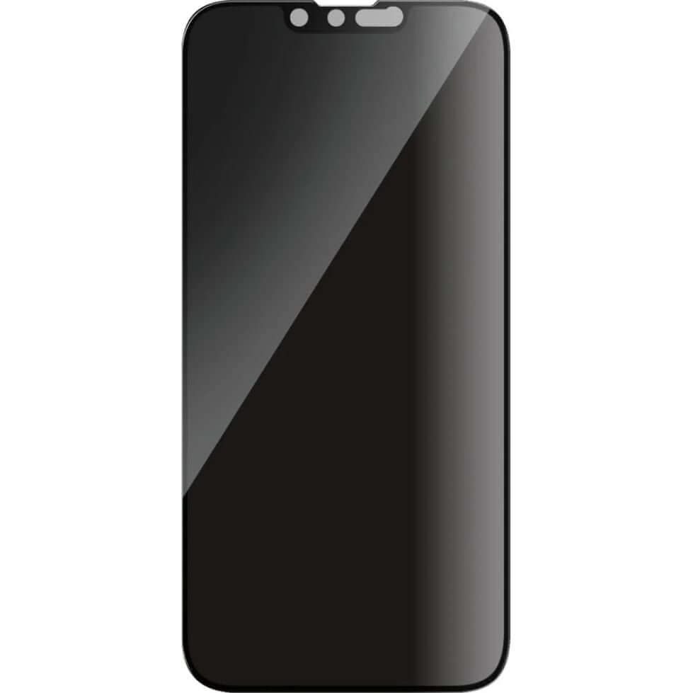 Gehärtetes Glas mit Applikator für iPhone 17e / 16e / 14 / 13 Pro / 13, PanzerGlass Ultra-Wide Fit Privacy EasyAligner, Getönte mit schwarzer Rahmen