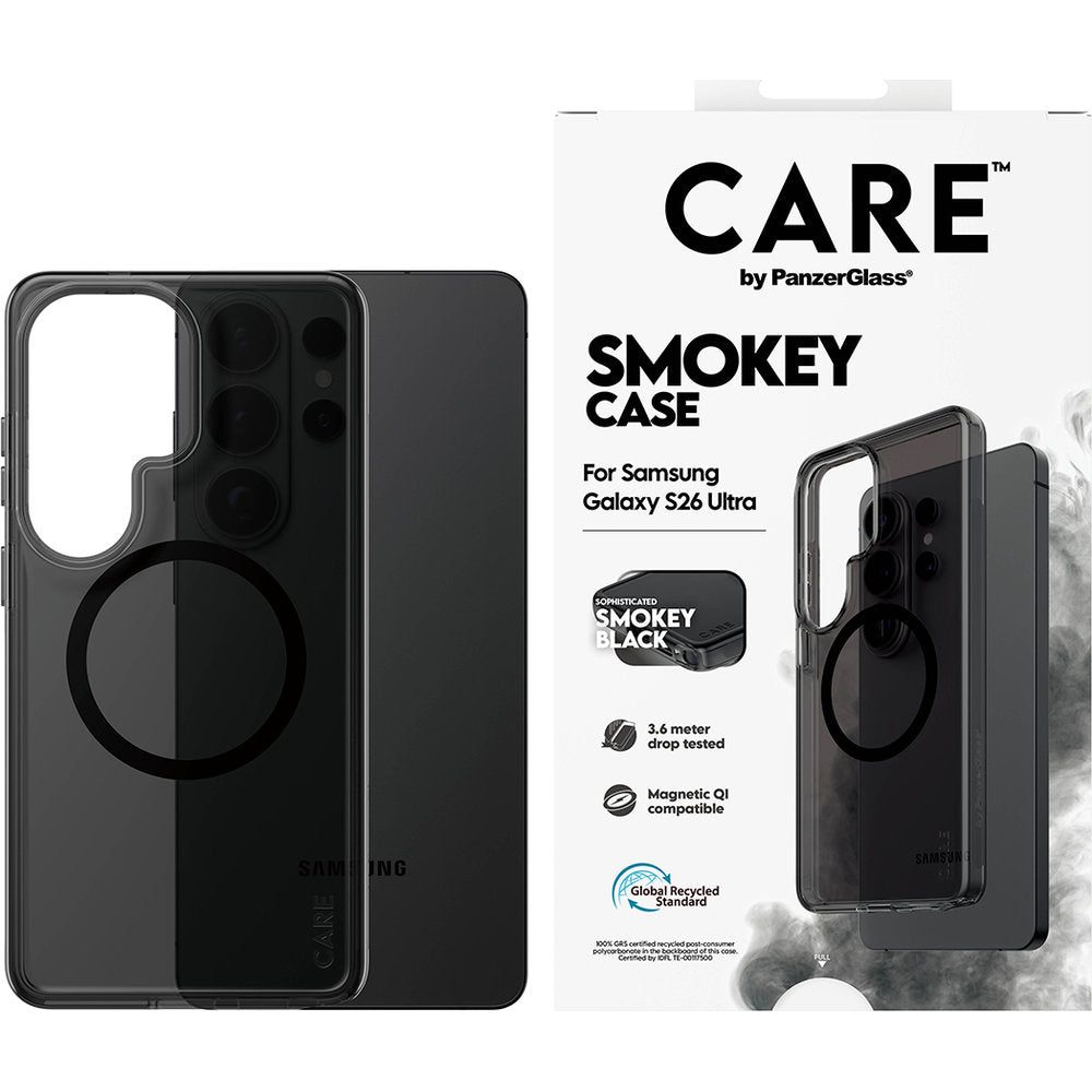 Handyhülle für Galaxy S26 Ultra, CARE by PanzerGlass Smokey Case mit MagSafe, Rauchfarben