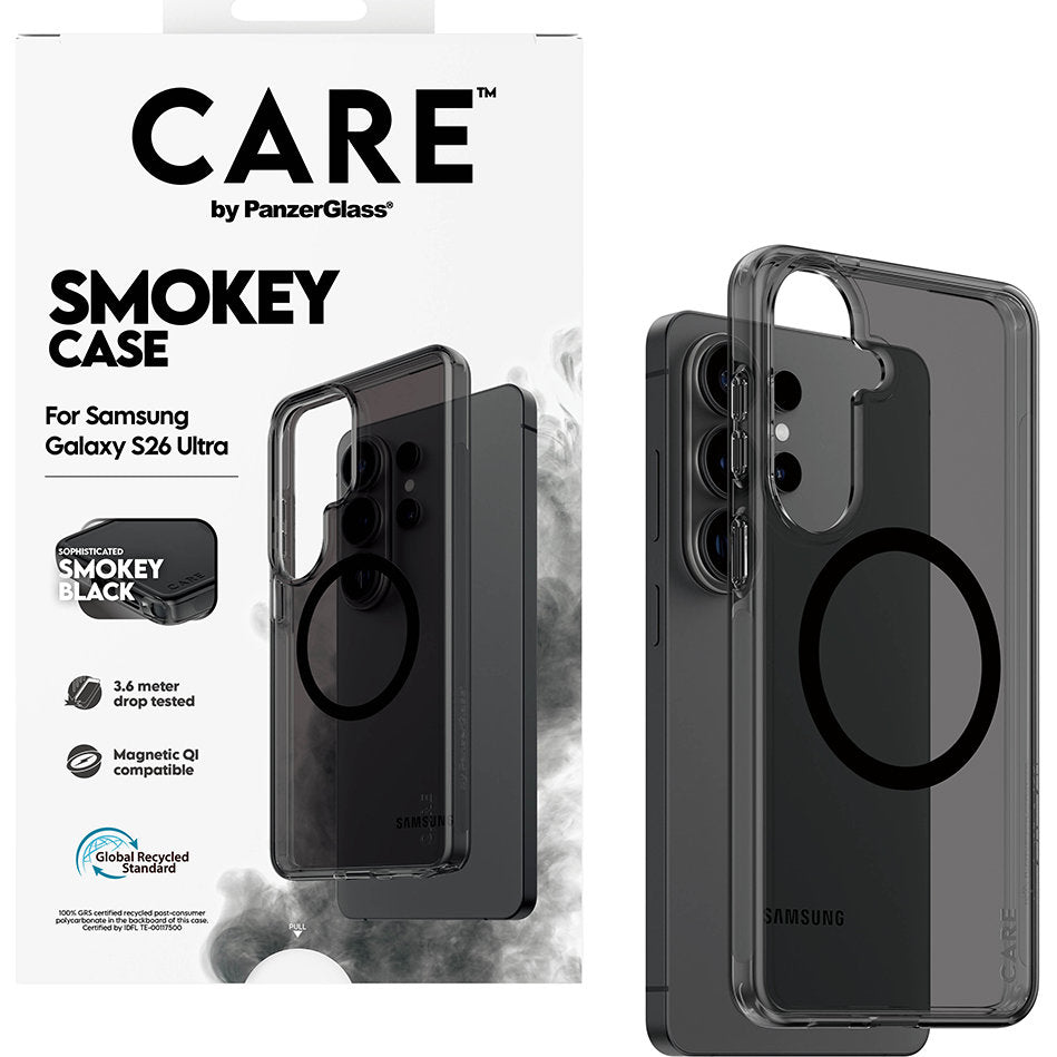 Handyhülle für Galaxy S26 Ultra, CARE by PanzerGlass Smokey Case mit MagSafe, Rauchfarben
