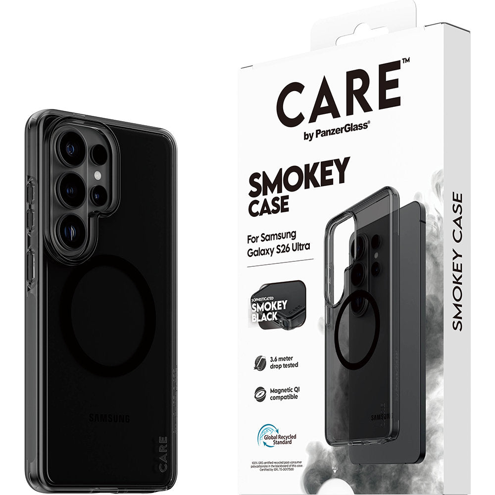 Handyhülle für Galaxy S26 Ultra, CARE by PanzerGlass Smokey Case mit MagSafe, Rauchfarben