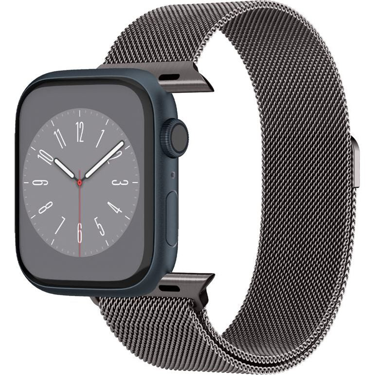 Armband für Apple Watch 49/46/45/44 mm, Spigen Metal Fit, Graphitgrau