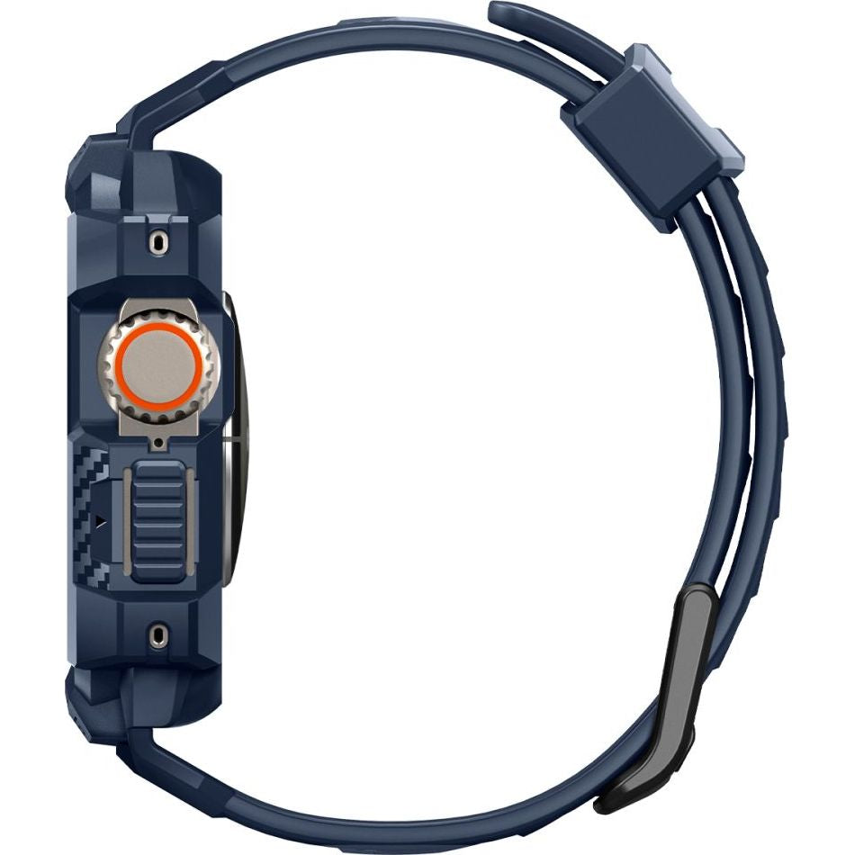 Schutzhülle mit Armband für Apple Watch Ultra 3/2/1 49 mm, Spigen Rugged Armor Pro, Dunkelblau