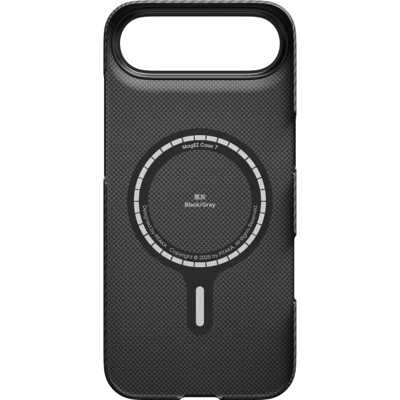 Aramid Handyhülle für iPhone Air, PITAKA Ultra-Slim Case mit MagSafe, Schwarz mit Kevlar