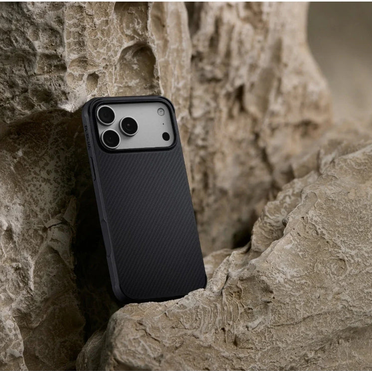 Aramid Handyhülle für iPhone 17 Pro, PITAKA Aramid ProGuard Case mit MagSafe, Schwarz