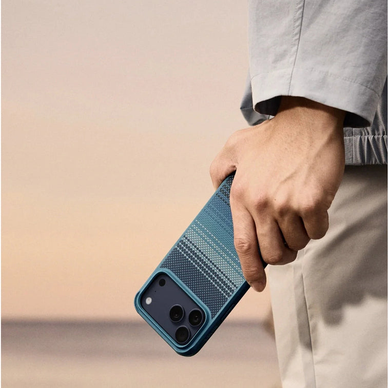 Aramid Handyhülle für iPhone 17 Pro Max, PITAKA Aramid ProGuard Case mit MagSafe, Blau ombre