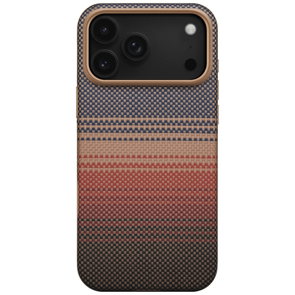 Handyhülle für iPhone 17 Pro Max, Pitaka Aramid UltraGuard mit MagSafe, Schwarz / Braun