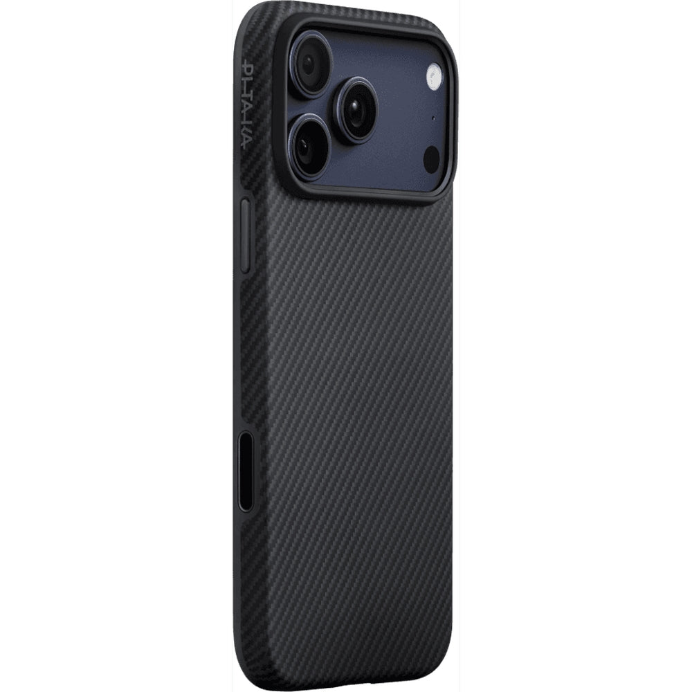 Handyhülle für iPhone 17 Pro, Pitaka Aramid UltraGuard mit MagSafe, Schwarz mit Kevlar