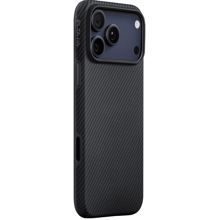 Handyhülle für iPhone 17 Pro Max, Pitaka Aramid UltraGuard mit MagSafe, Schwarz mit Kevlar