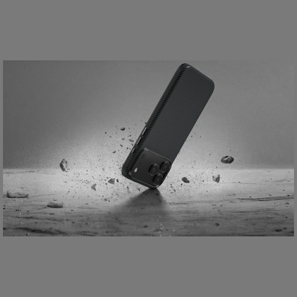 Aramid Handyhülle für iPhone 17 Pro Max, PITAKA Aramid ProGuard Case mit MagSafe, Schwarz