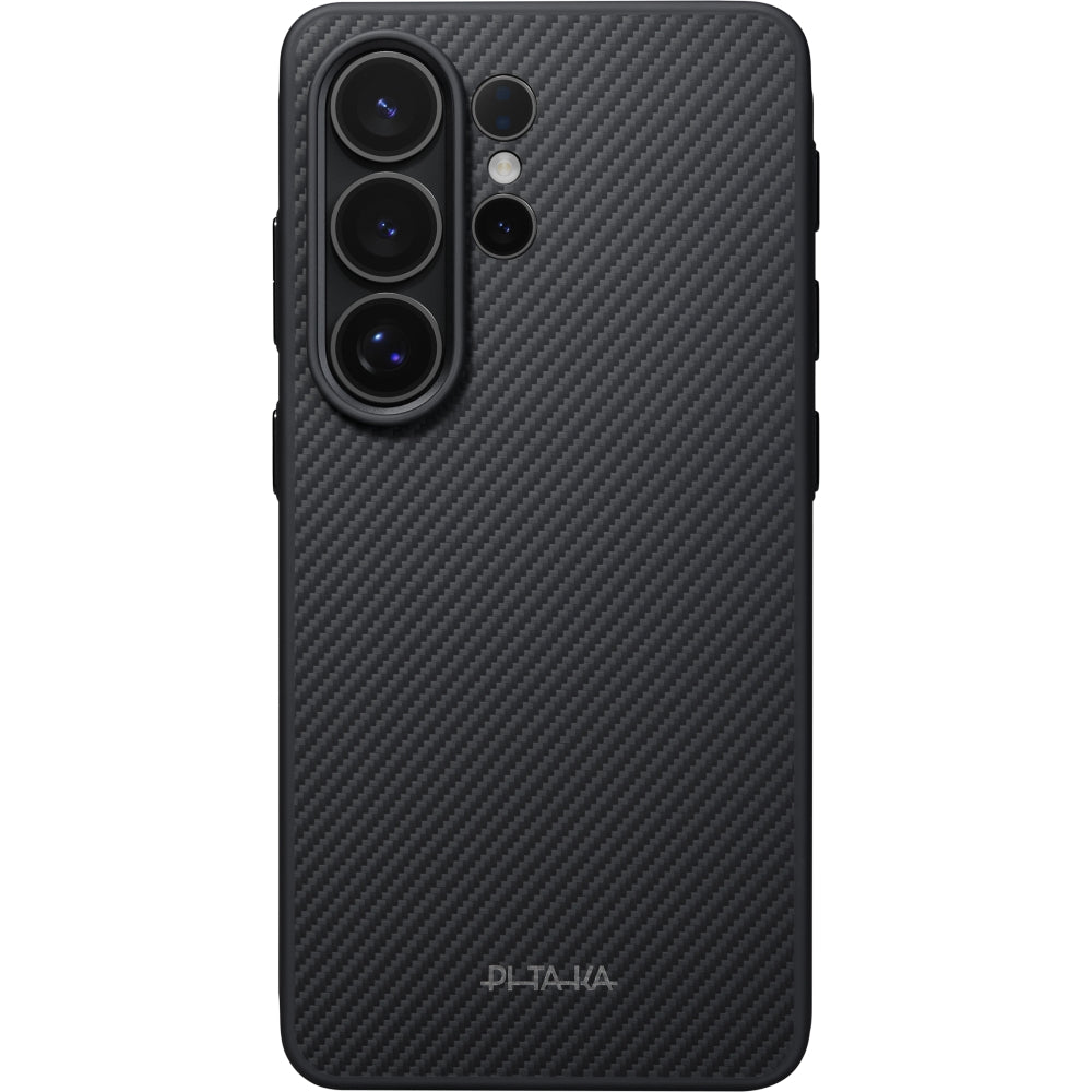 Aramid Handyhülle für Galaxy S26 Ultra, PITAKA Cairn Case mit MagSafe, Schwarz-Grau