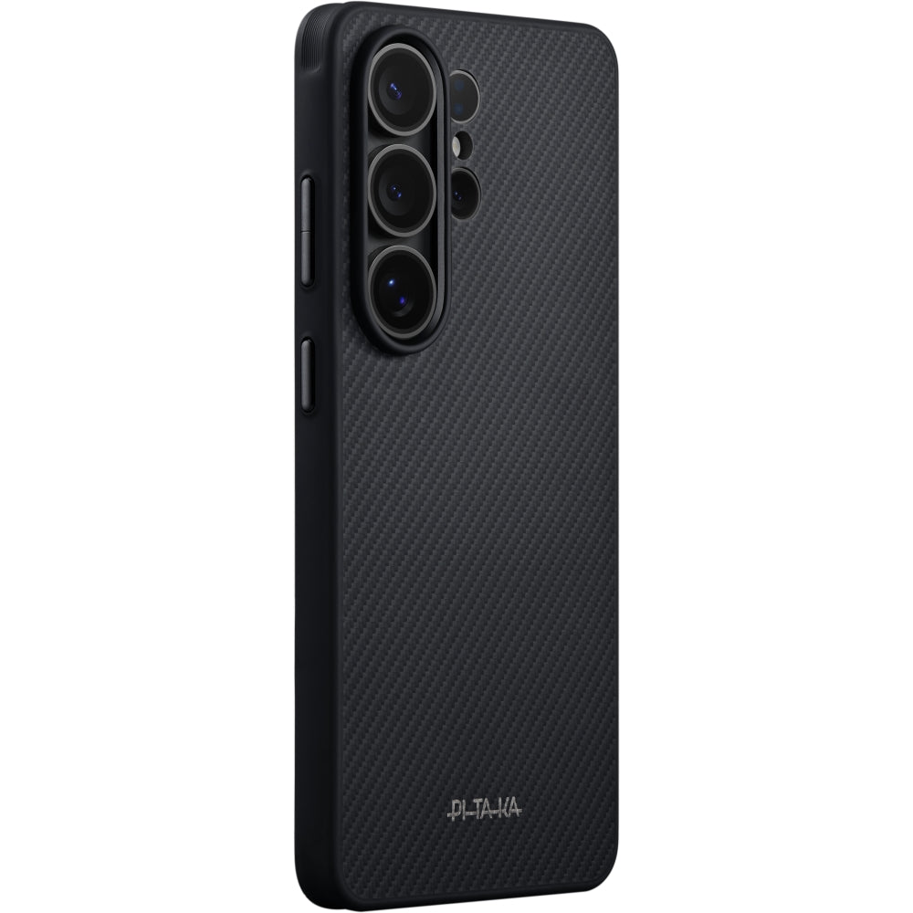Aramid Handyhülle für Galaxy S26 Ultra, PITAKA Cairn Case mit MagSafe, Schwarz-Grau