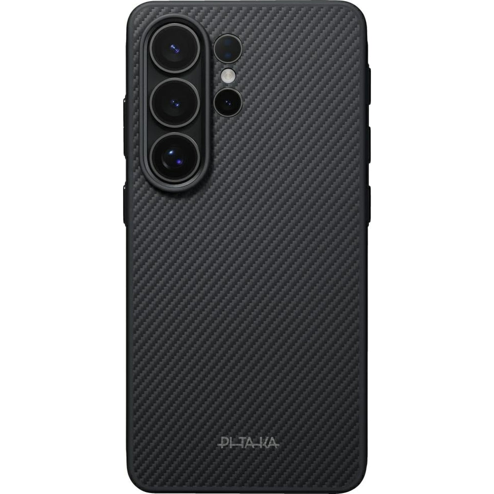 Aramid Handyhülle für Galaxy S26 Ultra, PITAKA Cairn Case mit MagSafe, Grau-schwarz