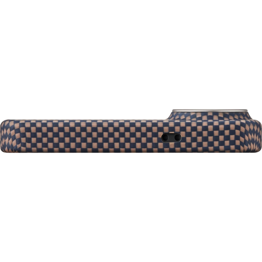 Aramid Handyhülle für Galaxy S26 Plus, Pitaka Edge Case, mit programmierbaren Tasten Aaron Button, mit MagSafe, Schwarz mit Braun)