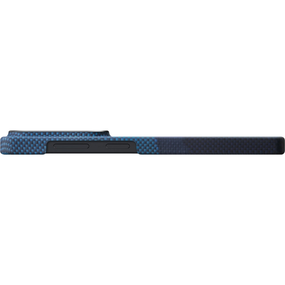 Aramid Handyhülle für Galaxy S26 Ultra, Pitaka Edge Case, mit programmierbaren Tasten Aaron Button, mit MagSafe, Blau und Schwarz