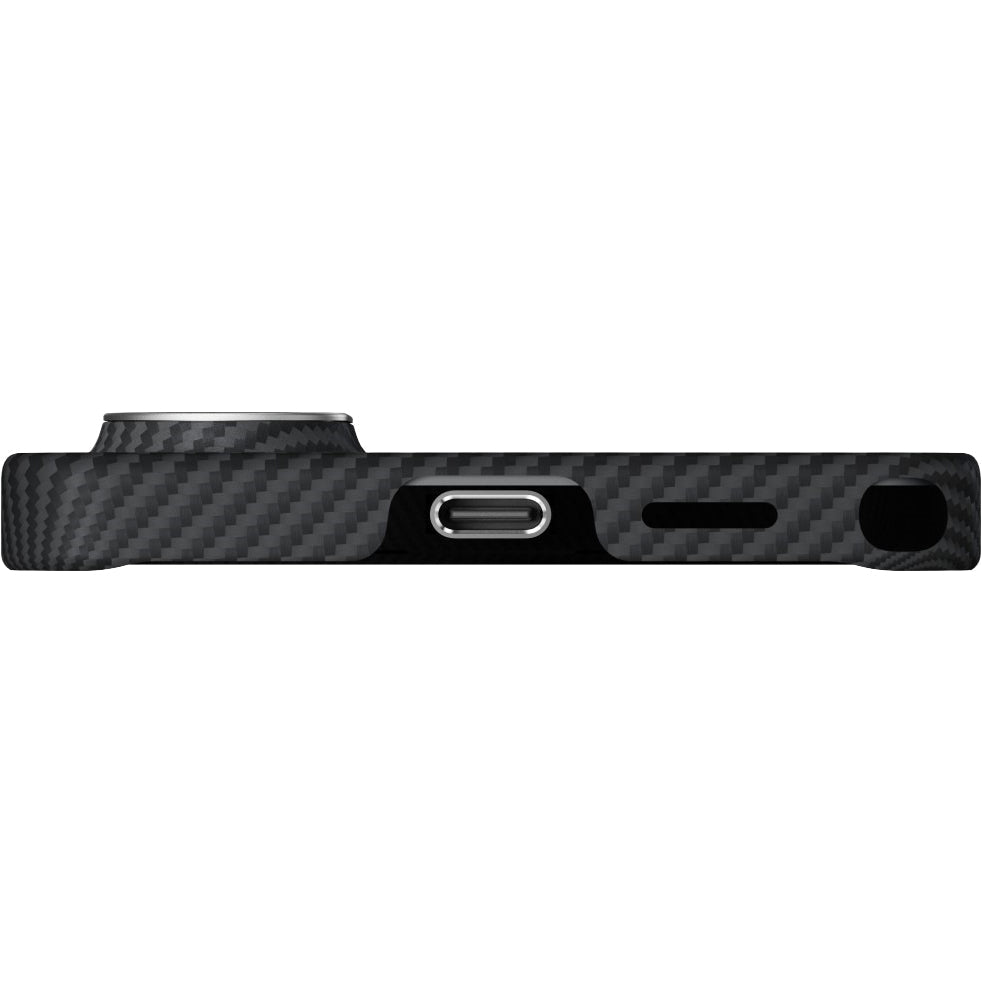 Aramid Handyhülle für Galaxy S26 Ultra, Pitaka Edge Case, mit programmierbaren Tasten Aaron Button, mit MagSafe, Schwarz