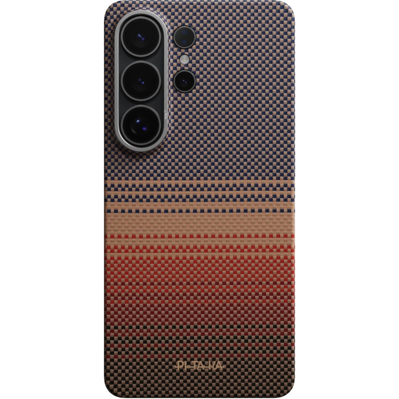 Aramid Handyhülle für Galaxy S26 Ultra, Pitaka Edge Case, mit programmierbaren Tasten Aaron Button, mit MagSafe, Braun-schwarz
