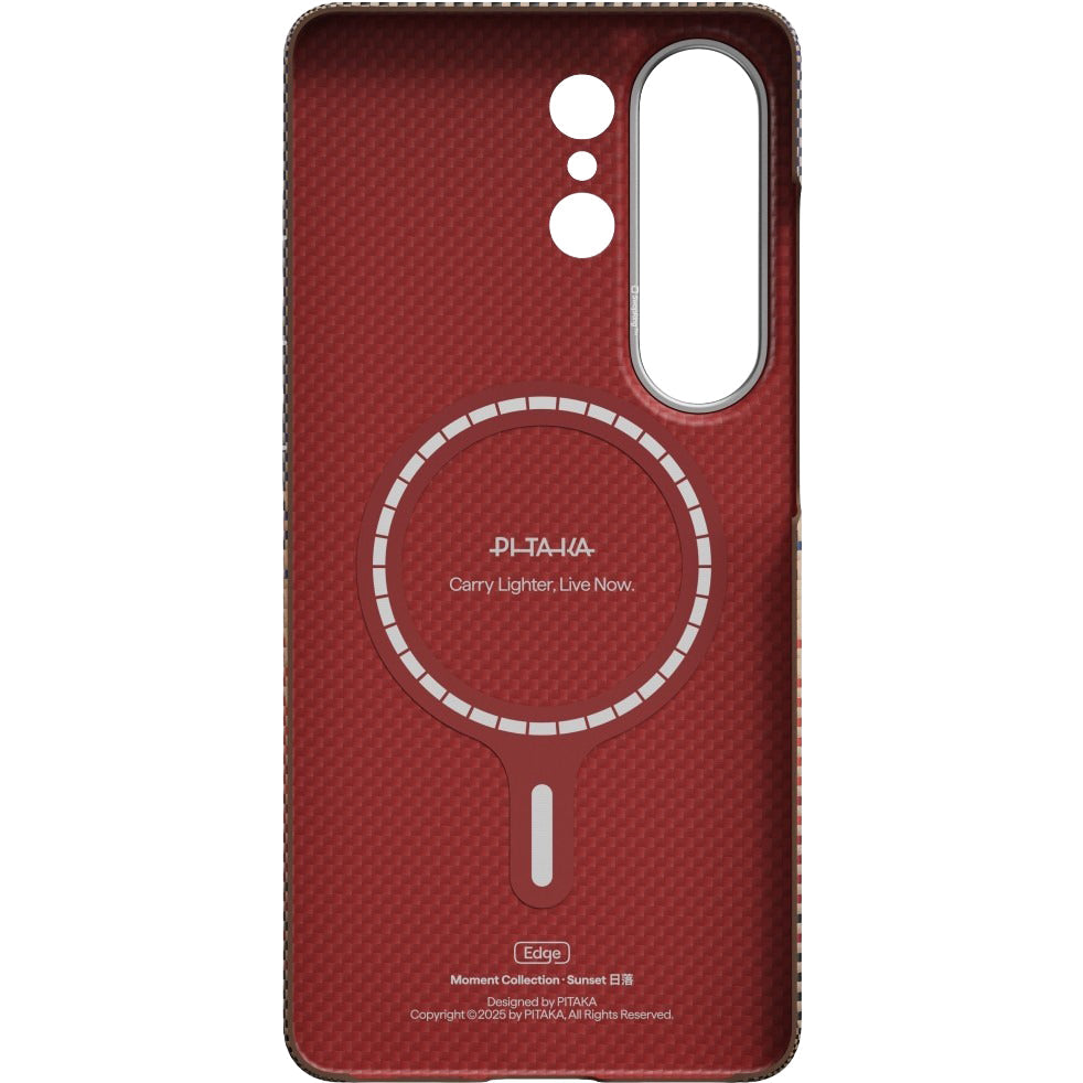 Aramid Handyhülle für Galaxy S26 Ultra, Pitaka Edge Case, mit programmierbaren Tasten Aaron Button, mit MagSafe, Braun-schwarz