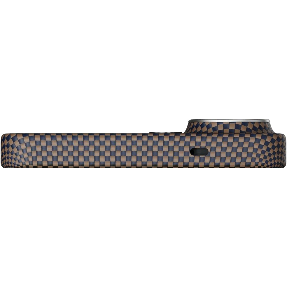 Aramid Handyhülle für Galaxy S26 Ultra, Pitaka Edge Case, mit programmierbaren Tasten Aaron Button, mit MagSafe, Braun-schwarz