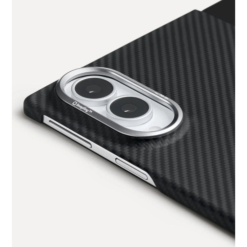 Aramid Handyhülle für Galaxy Z Fold8, PITAKA Edge Case mit MagSafe, Schwarz und Grau mit Kevlar (8/10)