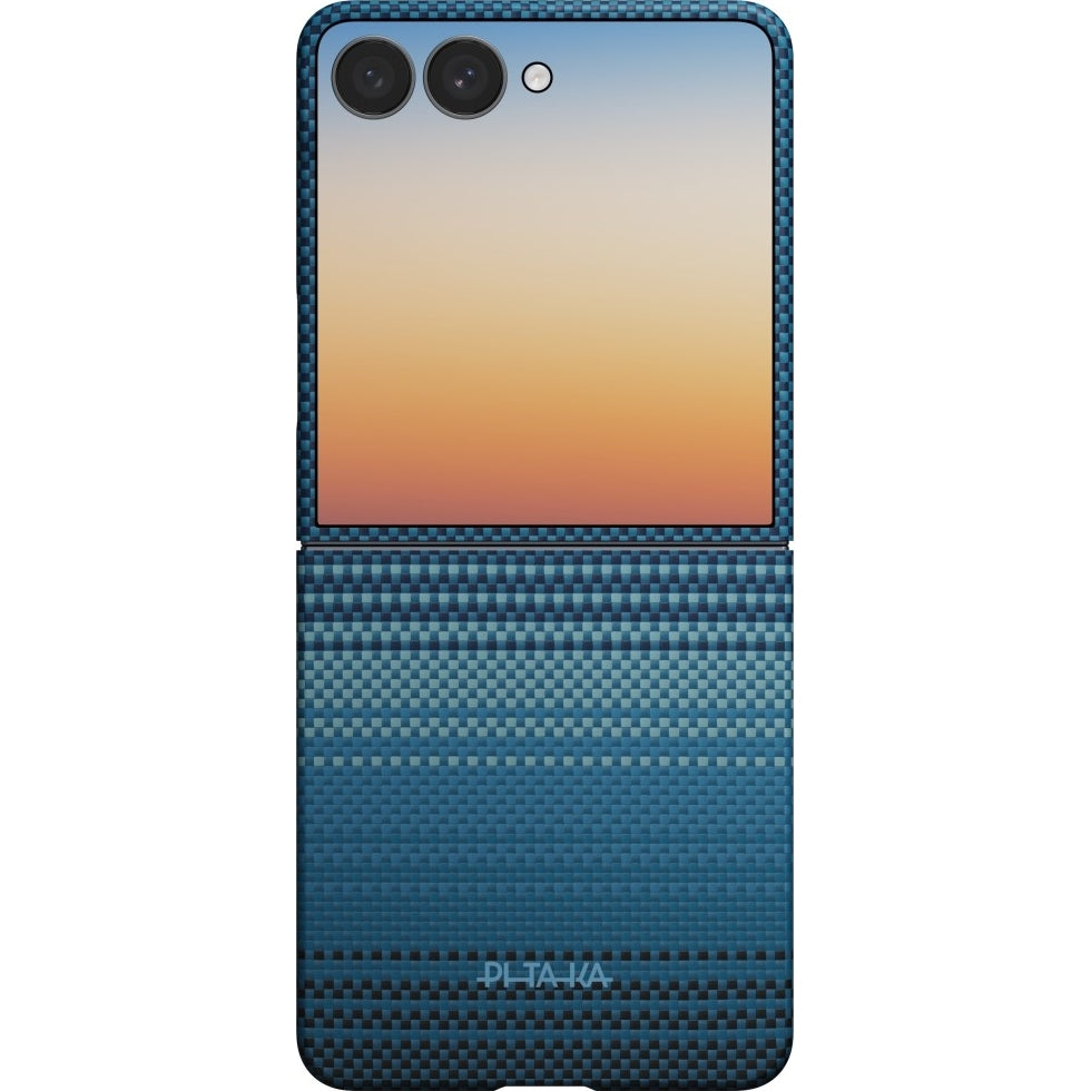 Aramid Handyhülle für Galaxy Z Flip8, PITAKA Edge Case mit MagSafe, Blau