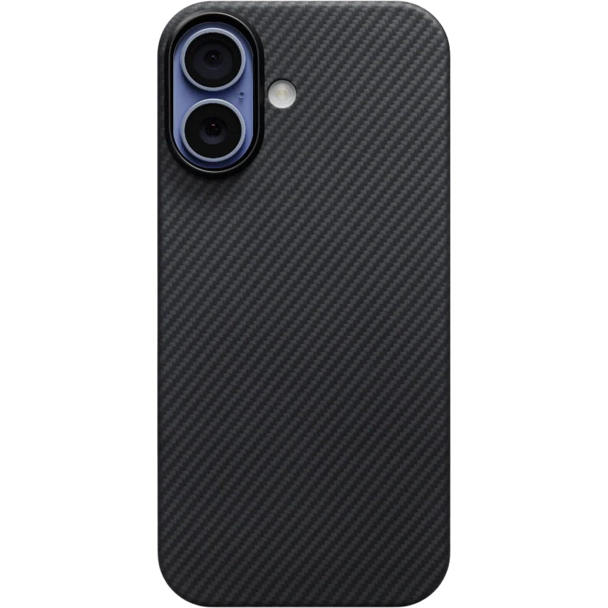 Aramid Handyhülle für iPhone 17, PITAKA Ultra-Slim Case PitaTap mit MagSafe, Schwarz