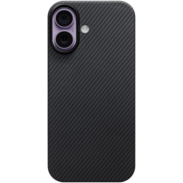 Aramid Handyhülle für iPhone 17, PITAKA Ultra-Slim Case PitaTap mit MagSafe, Schwarz