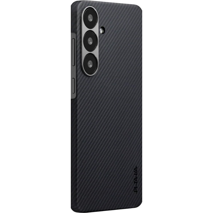 Aramid Handyhülle für Galaxy S25, PITAKA Ultra-Slim Case mit MagSafe, Schwarz