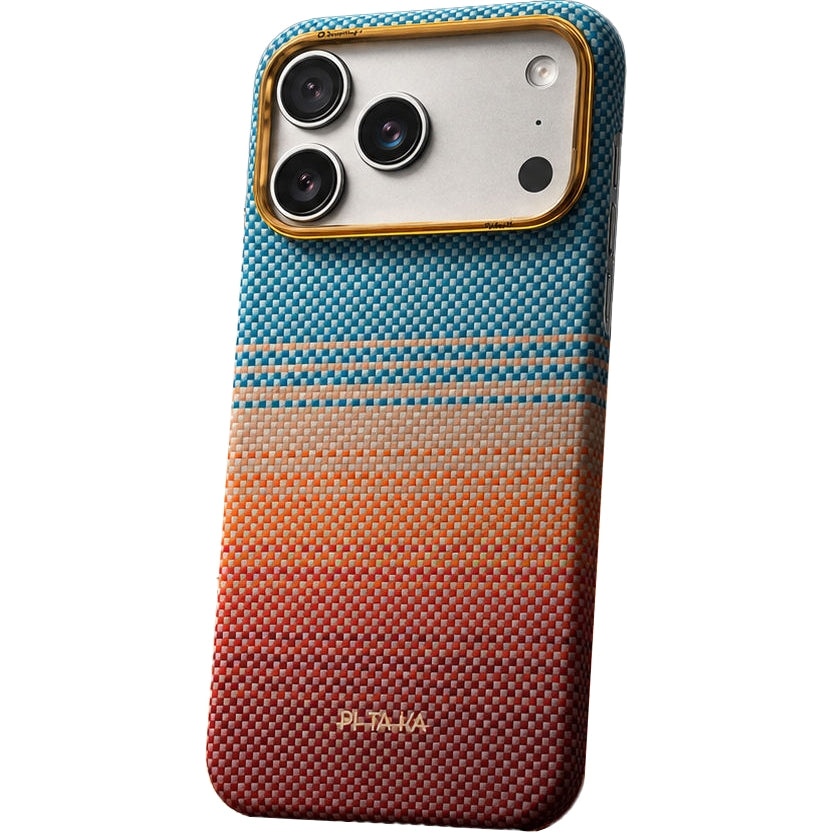 Aramid Handyhülle für iPhone 18 Pro Max / 17 Pro Max, PITAKA Ultra-Slim Case mit MagSafe, Braun und Schwarz mit Kevlar (2/5)