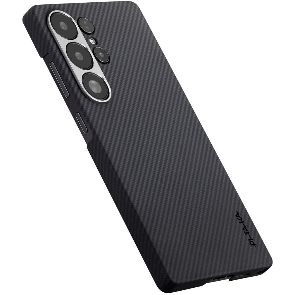 Aramid Handyhülle für Galaxy S25 Ultra, PITAKA Ultra-Slim Case mit MagSafe, Schwarz