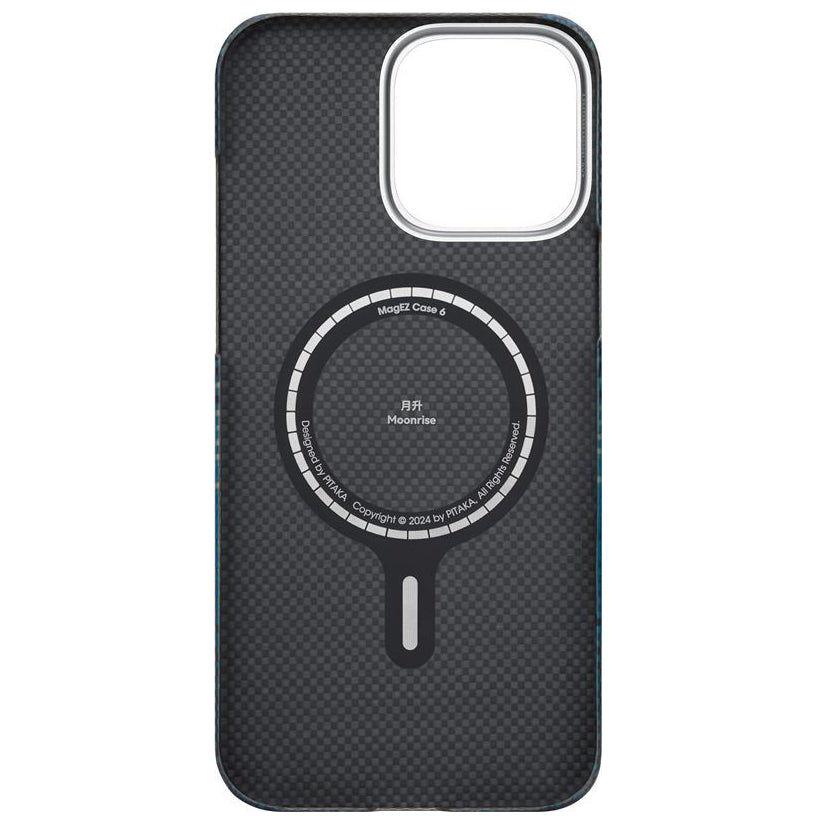 Aramid Handyhülle für iPhone 16 Pro Max, PITAKA Ultra-Slim Case PitaTap mit MagSafe, Blau ombre