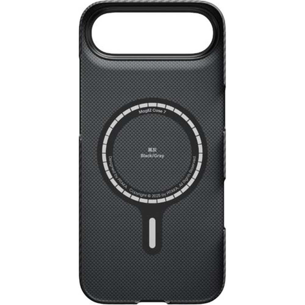 Aramid Handyhülle für iPhone Air, PITAKA Ultra-Slim Case mit MagSafe, Schwarz mit Kevlar