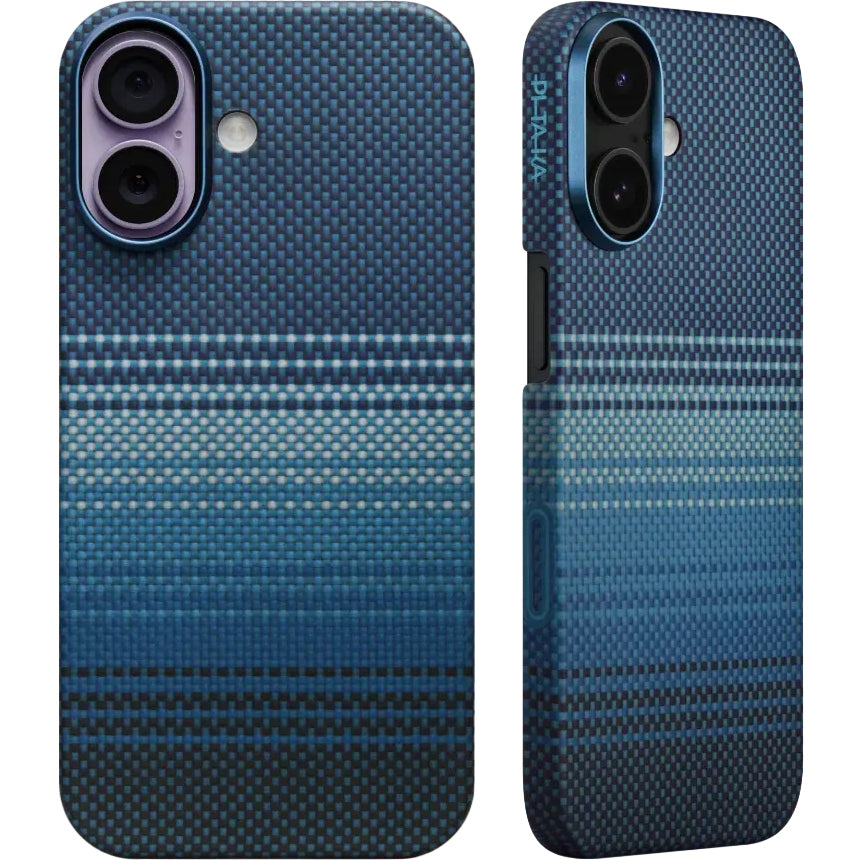 Aramid Handyhülle für iPhone 17, PITAKA Ultra-Slim Case PitaTap mit MagSafe, Blau