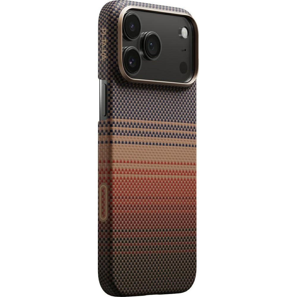Aramid Handyhülle für iPhone 17 Pro Max, PITAKA Ultra-Slim Case mit MagSafe, Braun-schwarz