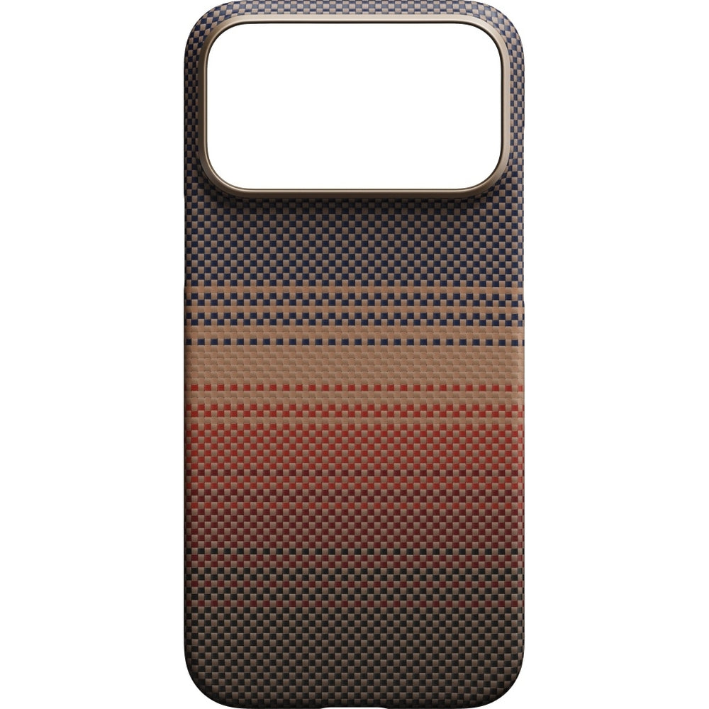 Aramid Handyhülle für iPhone 17 Pro Max, PITAKA Ultra-Slim Case mit MagSafe, Braun-schwarz