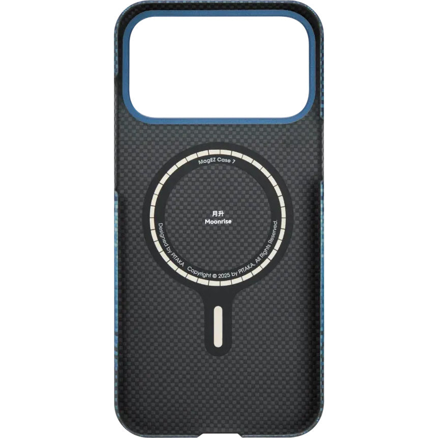 Aramid Handyhülle für iPhone 17 Pro, PITAKA Ultra-Slim Case PitaTap mit MagSafe, Blau