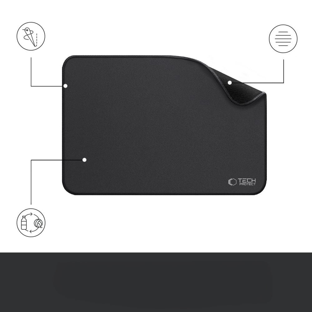 Gaming-Schreibtisch-Mauspad, Tech-Protect A100 Mouse Pad, Schwarz